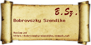 Bobrovszky Szendike névjegykártya